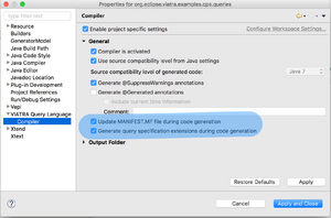 VIATRA Query Codegen Options.png